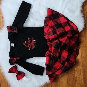 My First Christmas Baby Girl Outfit, 12M